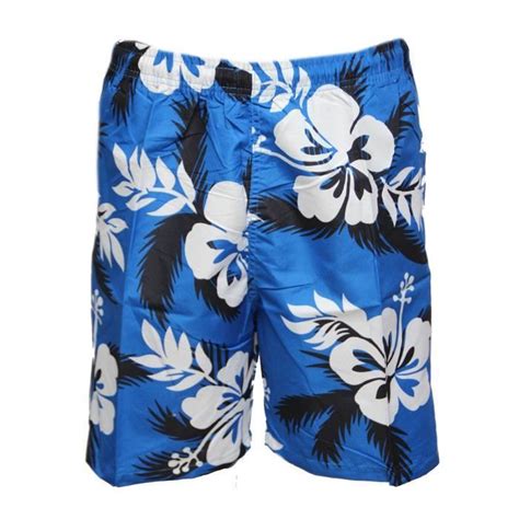 Short de bain droit à motif .